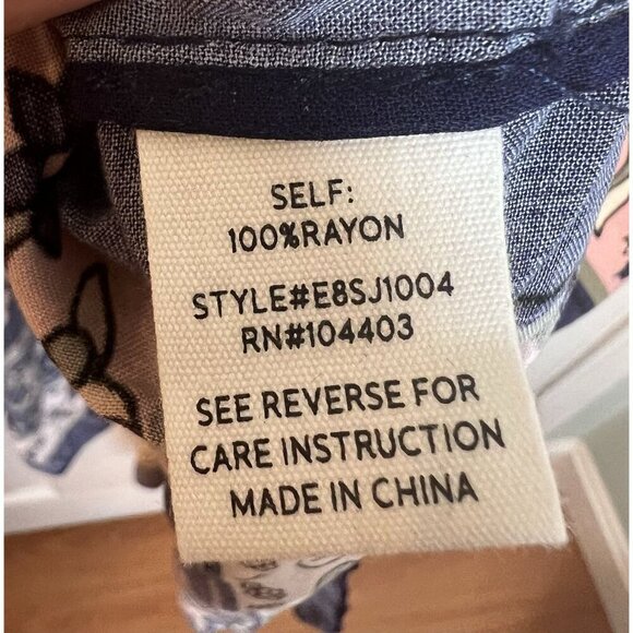 Escape By Blu Pepper Kimono Duster One Size Boho Navy Peach Floral Cover Up - Picture 9 of 10